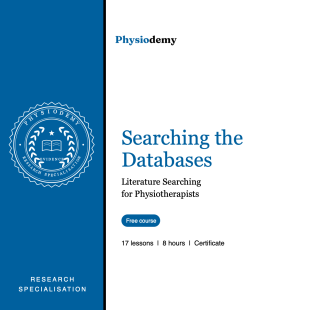 Searching the Databases, literature searching for physiotherapists, a free Physiodemy course